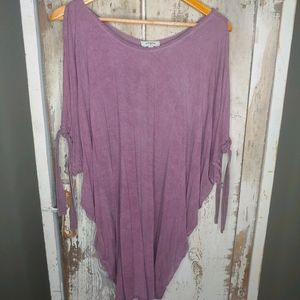 Mineral Wash Cold Shoulder Tunic